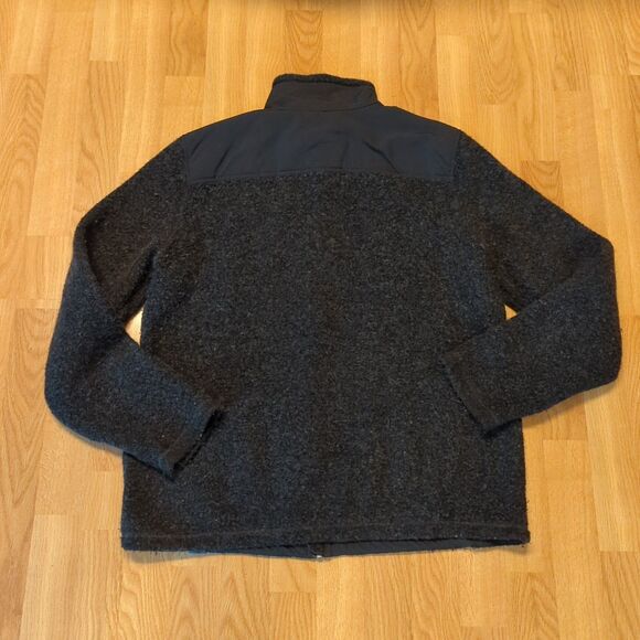 LL Bean Guidepoint Wool Fleece Jacket Mens Large Gray Full Zip - Picture 4 of 7